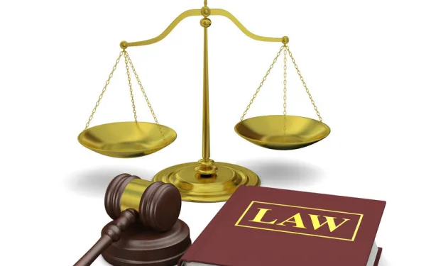 Scales of Justice, gavel, law book